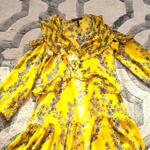 Ruffled Yellow Dress